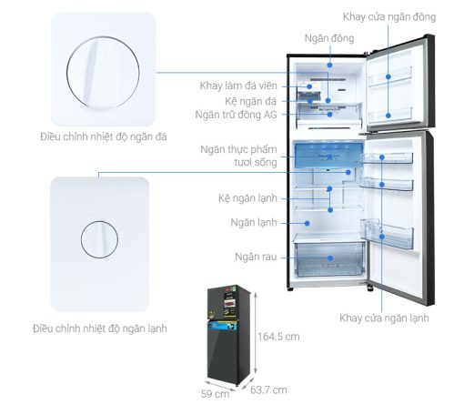 Tủ lạnh Panasonic Inverter 306 lít NR-TV341VGMV - 3
