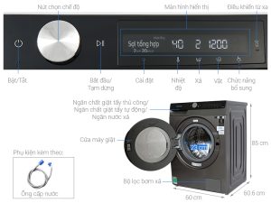 Máy giặt Samsung AI Inverter 10kg WW10T634DLX/SV - 21