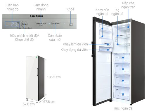 Tủ Lạnh Samsung Inverter 323 Lít RZ32T744535/SV - 3