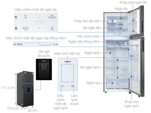 Tủ lạnh Samsung Inverter 345 lít RT35CG5544B1SV - 3