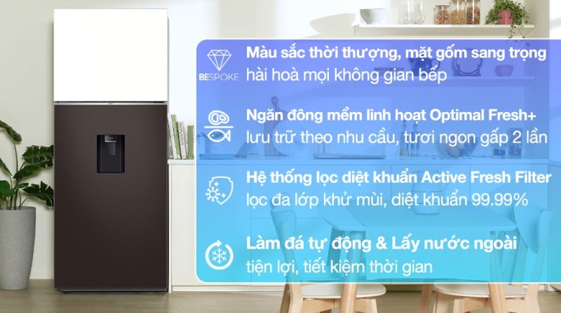 Tủ lạnh Samsung Inverter 406 lít RT42CB6784C3SV