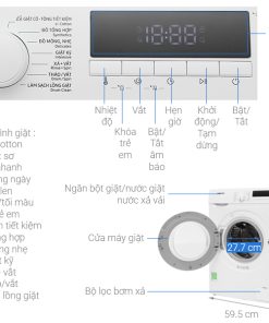 Máy giặt Samsung Inverter 9 kg WW90T3040WW/SV - 21