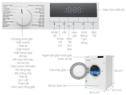 Máy giặt Samsung Inverter 9 kg WW90T3040WW/SV - 3