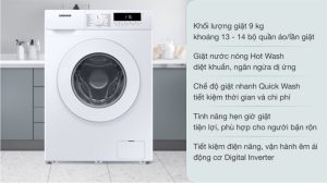 Máy giặt Samsung Inverter 9 kg WW90T3040WW/SV - 23