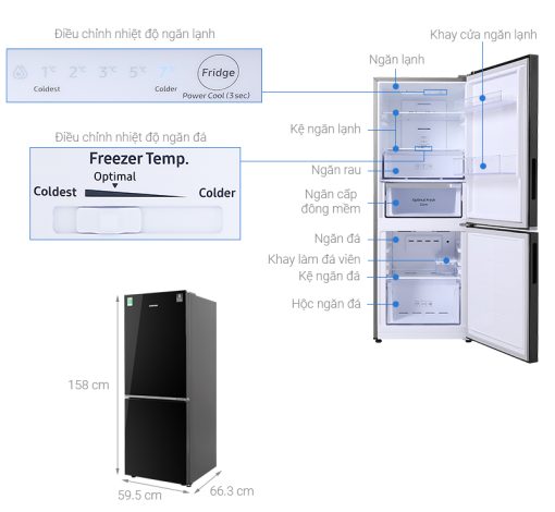 Tủ lạnh Samsung Inverter 280 lít RB27N4010BU/SV - 3