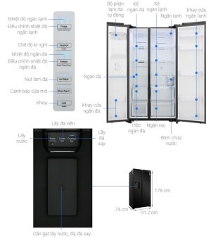 Tủ lạnh Samsung Inverter 635 lít RS64R53012C/SV - 23