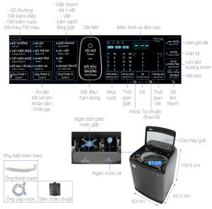 Máy giặt Samsung Inverter 16 Kg WA16R6380BV/SV - 23