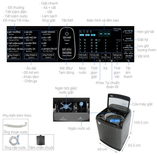 Máy giặt Samsung Inverter 16 Kg WA16R6380BV/SV - 3