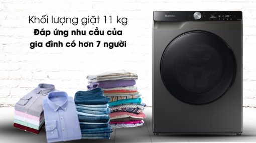 Máy Giặt Sấy Samsung Inverter 11/7 Kg WD11T734DBX/SV - 11