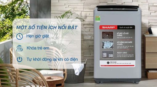 Máy giặt Sharp 7.5 Kg ES-Y75HV-S - 11