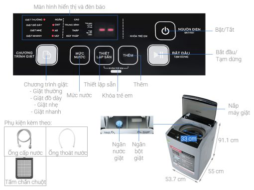 Máy giặt Sharp 7.5 Kg ES-Y75HV-S - 3