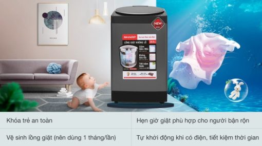 Máy giặt Sharp 10 kg ES-W100PV-H - 9