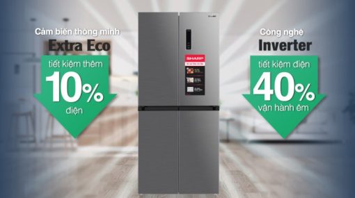 Tủ Lạnh Sharp Inverter 362 Lít SJ-FX420V-SL - 11