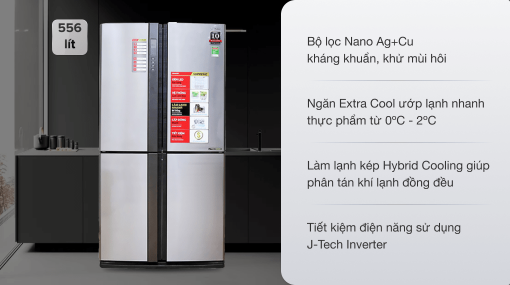 Tủ lạnh Sharp Inverter 626 lít SJ-FX630V-ST - 5