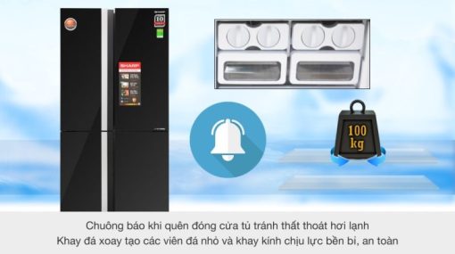 Tủ lạnh Sharp Inverter 678 lít SJ-FX688VG-BK - 9