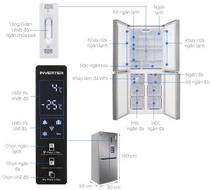 Tủ lạnh Sharp Inverter 401 lít SJ-FXP480V-SL - 25