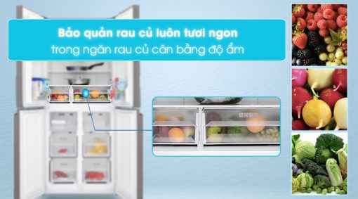Tủ lạnh Sharp Inverter 401 lít SJ-FXP480VG-BK - 5