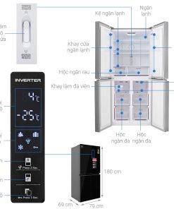 Tủ lạnh Sharp Inverter 401 lít SJ-FXP480VG-BK - 21