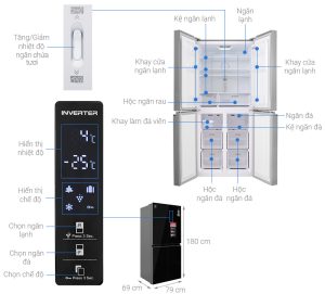 Tủ lạnh Sharp Inverter 401 lít SJ-FXP480VG-BK - 21