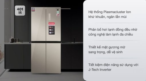 Tủ lạnh Sharp Inverter 401 lít SJ-FXP480VG-CH - 5