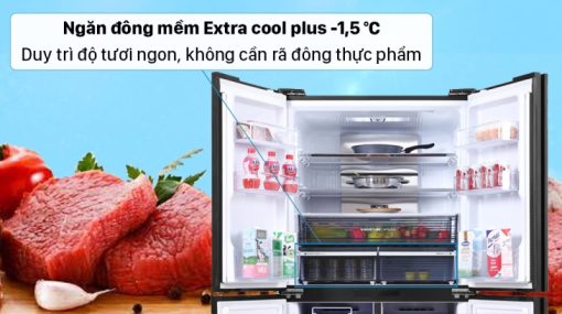 Tủ lạnh Sharp Inverter 525 lít SJ-FXP600VG-BK - 13