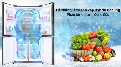 Tủ lạnh Sharp Inverter 525 lít SJ-FXP600VG-BK - 9