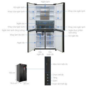 Tủ lạnh Sharp Inverter 572 lít SJ-FXP640VG-BK - 27
