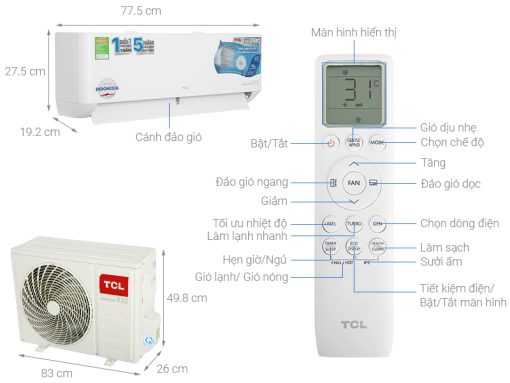 Máy lạnh TCL Inverter 1.5 HP TAC-13CSD/TPG11 - 3