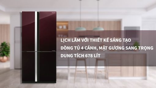 Tủ lạnh Sharp Inverter 678 lít SJ-FX688VG-RD - 19