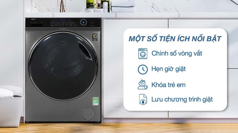 Máy giặt Aqua Inverter 15 kg AQD-A1500H.PS