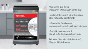Máy giặt Toshiba Inverter 12 kg AW-DUK1300KV(MK) - 27