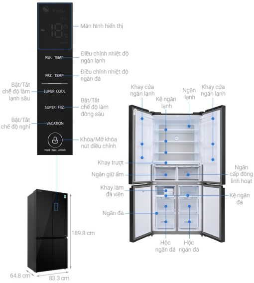 Tủ lạnh Toshiba Inverter 511 lít GR-RF610WE-PGV(22)-XK - 3