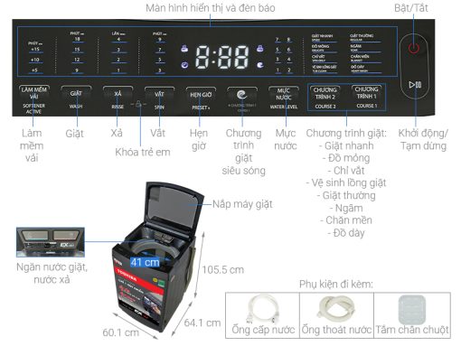 Máy Giặt Toshiba Inverter 12 Kg AW-DUM1300KV(MG) - 3