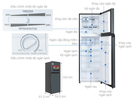 Tủ lạnh Toshiba Inverter 253 lít GR-RT329WE-PMV(52) - 3