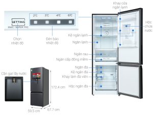 Tủ lạnh Toshiba Inverter 322 lít GR-RB405WE-PMV(06)-MG - 23