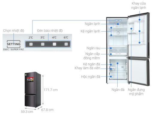 Tủ lạnh Toshiba Inverter 325 lít GR-RB410WE-PMV(37)-SG - 3