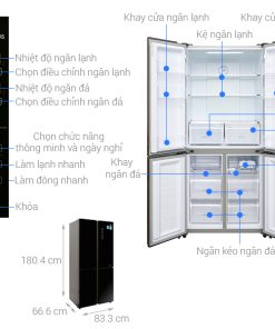 Tủ lạnh Aqua Inverter 456 lít AQR-IG525AM GB - 24 Tủ lạnh Aqua Inverter 456 lít AQR-IG525AM GB - 23