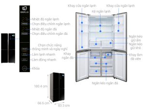 Tủ lạnh Aqua Inverter 456 lít AQR-IG525AM GB - 23
