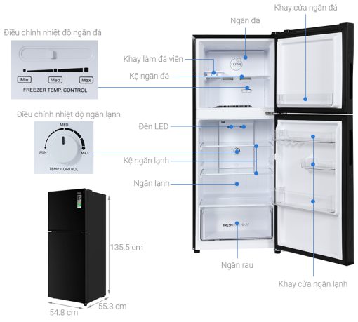 Tủ lạnh Aqua Inverter 189 lít AQR-T220FA(FB) - 3