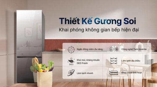 Tủ lạnh Aqua Inverter 324 lít AQR-B380MA(GM) - 13