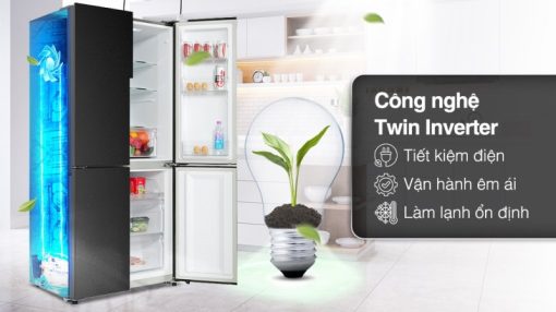 Tủ lạnh Aqua Inverter 456 lít AQR-M525XA(FB) - 13