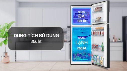Tủ lạnh Hitachi Inverter 366 lít R-FVX480PGV9-GBK - 15