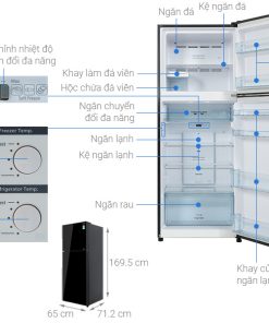 Tủ lạnh Hitachi Inverter 366 lít R-FVX480PGV9-GBK - 27