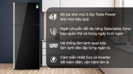 Tủ lạnh Hitachi Inverter 366 lít R-FVX480PGV9-GBK - 5