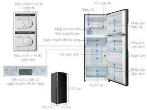 Tủ lạnh Hitachi Inverter 406 lít R-FVX510PGV9-GBK - 21