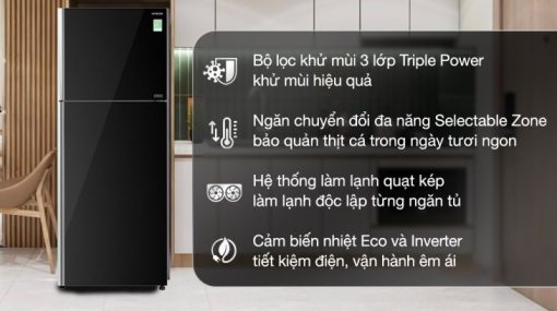 Tủ lạnh Hitachi Inverter 406 lít R-FVX510PGV9-GBK - 5