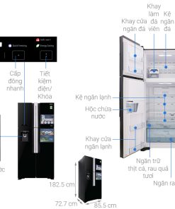 Tủ lạnh Hitachi Inverter 540 lít R-FW690PGV7-GBK - 27