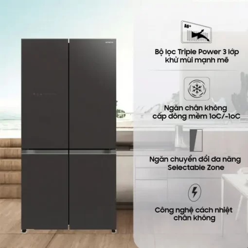 Tủ lạnh Hitachi Inverter 569 lít R-WB640VGV0-GMG - 5