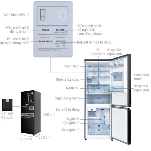 Tủ lạnh Panasonic Inverter 300 lít NR-BV331WGKV - 3