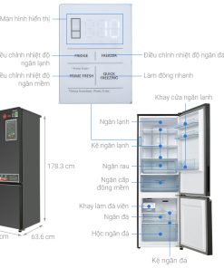 Tủ lạnh Panasonic Inverter 325 lít NR-BC361VGMV - 22 Tủ lạnh Panasonic Inverter 325 lít NR-BC361VGMV - 21